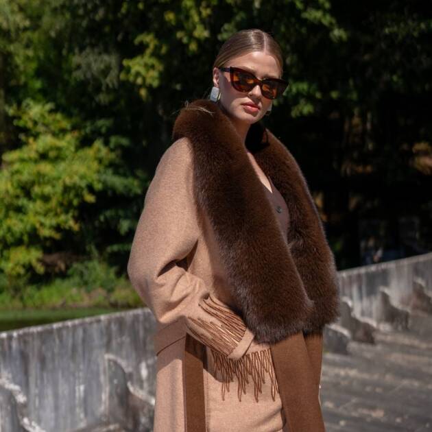 Custom Design Coat with Alpaca Wool-9021F Tüm-