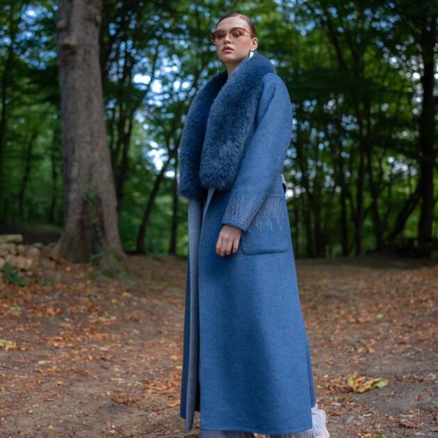 Custom Design Coat with Alpaca Wool-9021F Tüm-