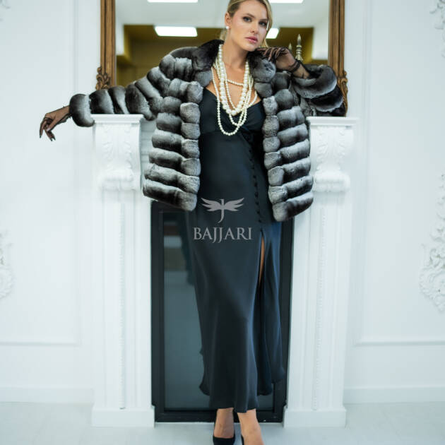 Best and High Quality Chinchilla Fur Jacket I Elegant Rich and Assertive Stylish Unique Design with Full Chinchilla Fur -1999-