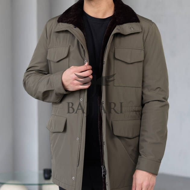 BAJJARI MAN Traveller Jacket Soft Rabbit Rex fur lined interior: Waterproof fabric
